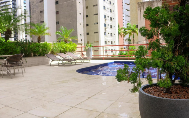 Apartamento com Varanda vista mar, Max 4 Pessoas