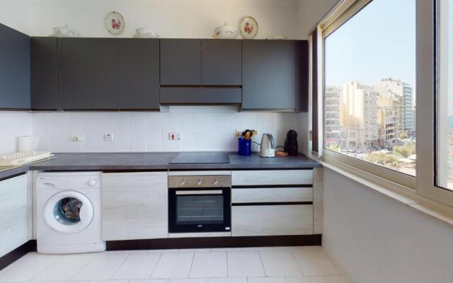 6th floor seafront apartment with open sea views