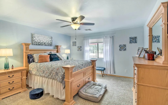 Fire Pit, Fenced Yard: Overgaard Cabin Near Hiking