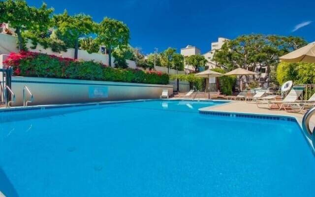 Beachfront Townhome in Solana Beach features Private Den SS166 by RedAwning