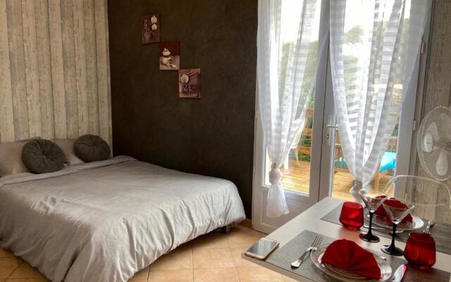 studio indépendant dans villa avec piscine jacuzzi