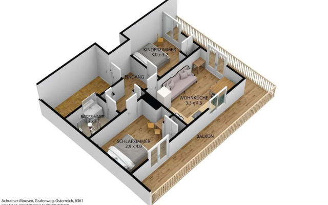 Wooden Apartment With Mountain View