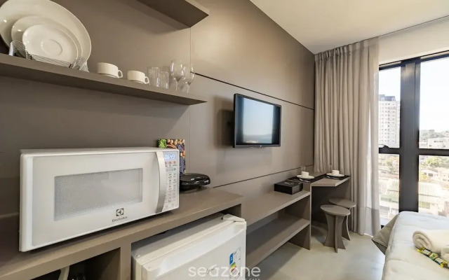 MHFA Studios em Prédio Luxuoso Vista Mar