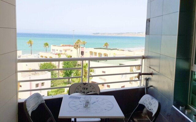 Apartment With One Bedroom In Tanger, With Wonderful Sea View, Shared Pool And Furnished Balcony 50 M From The Beach