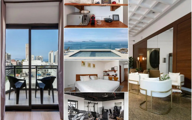 (902-B) Studio com Vista Mar e Comodidades