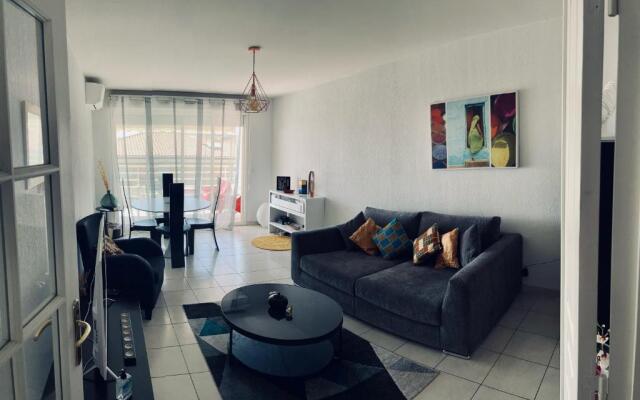 Appartement 3 pièces vue mer, parking + piscine