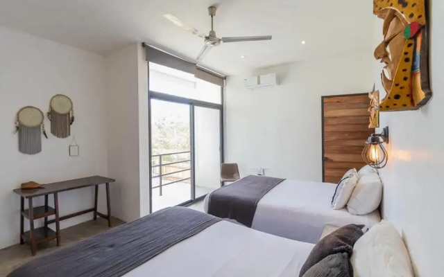 Elegant 2-br Flat Near Downtown Tulum Area