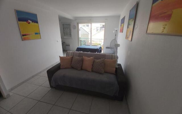 Centre, Grand T2 balcon Pkg, plage gare 600m