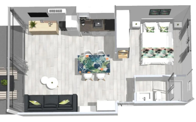 Roses Apartments Tropical Loft vista mar lateral