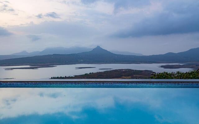 SaffronStays Kaia Waters by Kosha Villas, Pawna - Greek style villa with panoramic view of Pawna lake