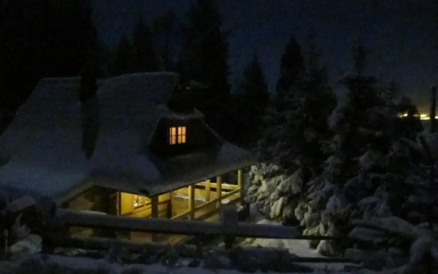 Domek drewniany w górach