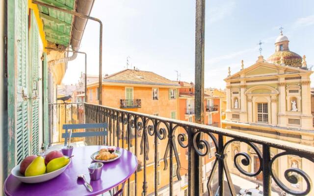Ross 5- F2, Lumineux, Balcon, Loft, Clim, Vieux-Nice