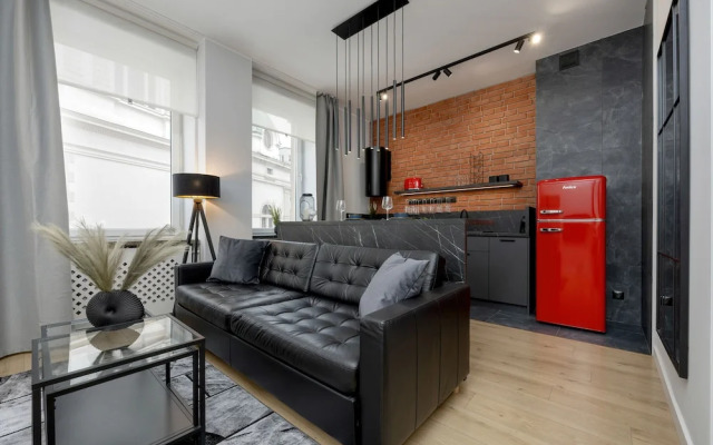 Grey and Red Apartment by Renters