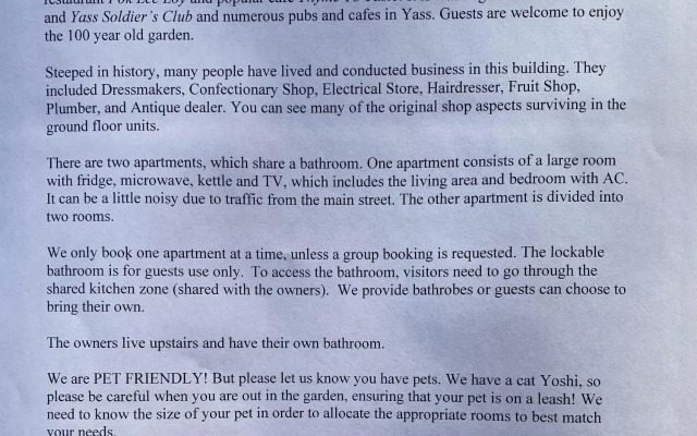 Yass Central Bed & Breakfast