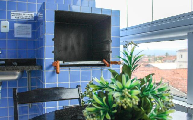 M023- Aconchegante Apto c/ Churrasqueira Vista Mar