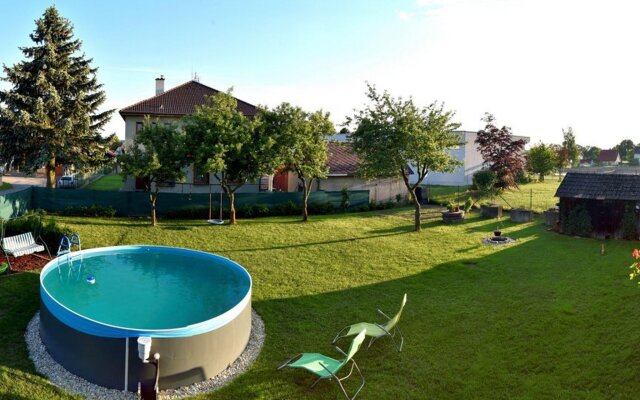 Detached villa in South Bohemia with outdoor pool in the fenced garden