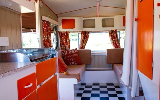 Retro 1960's Caravan With Mountain Views