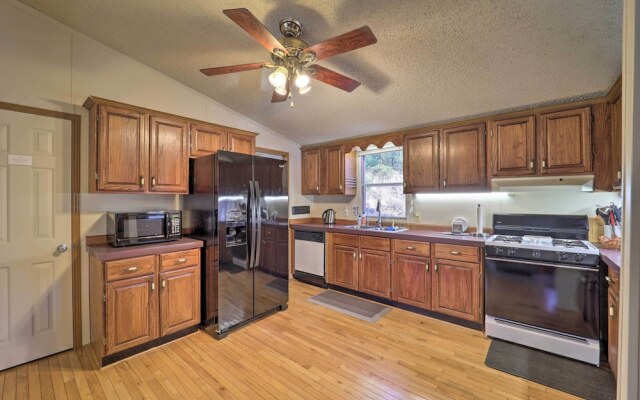 Deck + 2 Fire Pits: Riverfront Spruce Pine Rental!
