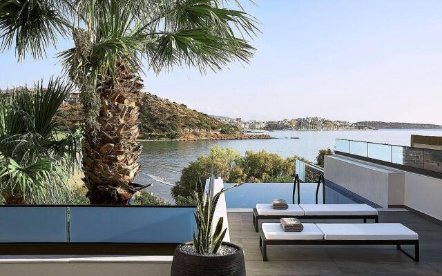 Beachfront villa with a heated pool
