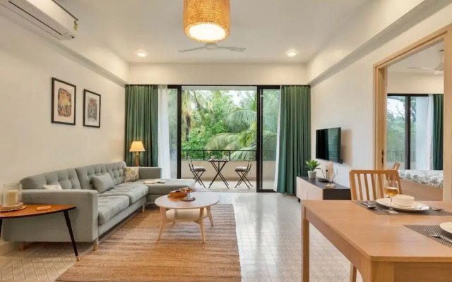 Sol Banyan by Hireavilla - 1BR w Pool in Candolim