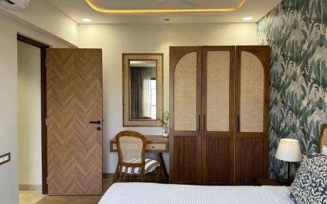 Stylish 1BR With Pool 5 Mins to Candolim Beach