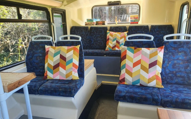 Double Decker Bus on an Alpaca Farm Sleeps 8