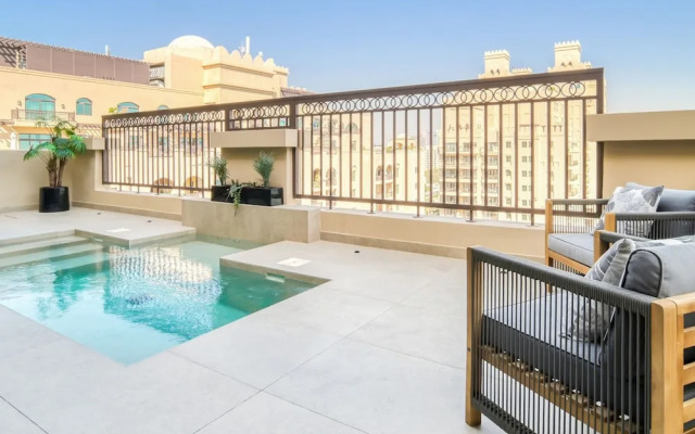 Modern 3BR Palm Penthouse w Private Plunge Pool