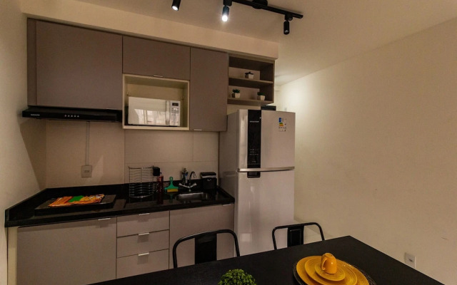 Flat Moderno com Academia e Wi-fi no Tatuap