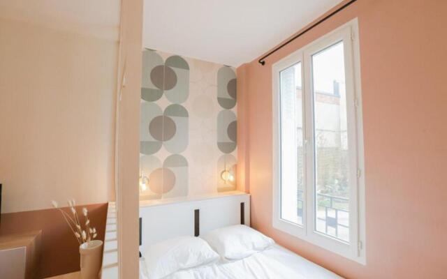 Appart' Hôtel Pink Cosy 5min RER Proche Paris