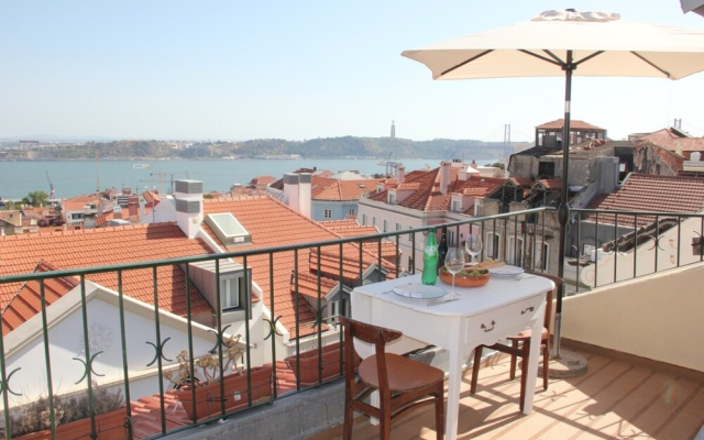 1 Bedroom Top Floor Apartment W Terrace & River View