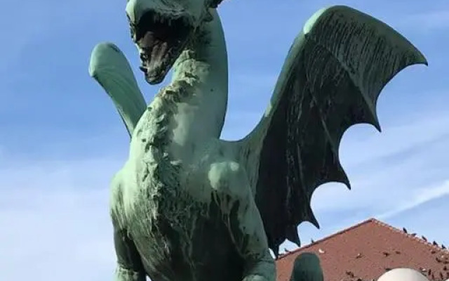 Sunny home with cute dragon in the center+parking