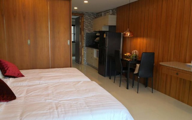 Private wooden style studio room in city area
