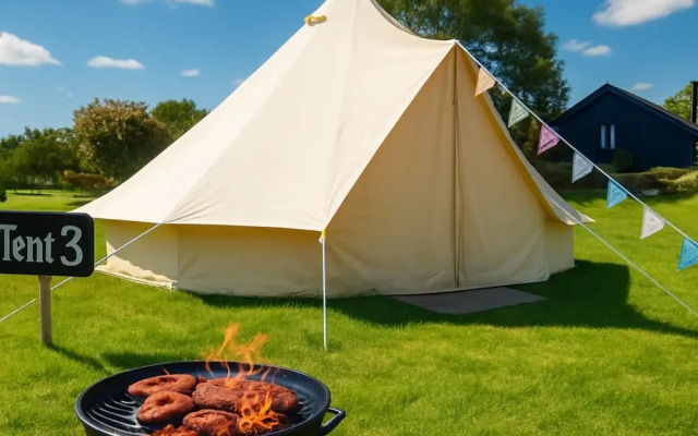 Huge Cozy Bell Tent With Tv and Heating