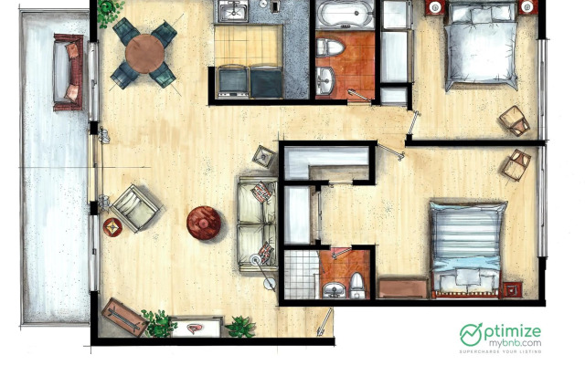 the Terrace, best area, Jacuzzi bath