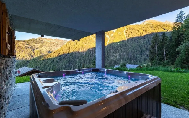 Authentic Swiss Spa Chalet Hot Tub & Sauna