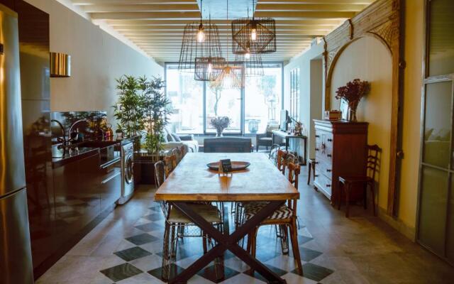 Apartamento Bizcocheros con piscina y jardin