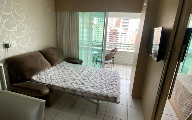 Apto Beira Mar 2 quartos com Maquina de Lavar Roupas