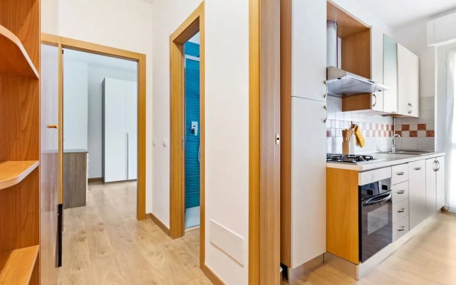 Red Subway Line Modern Flat