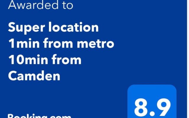 Super location 1min from metro 10min from Camden
