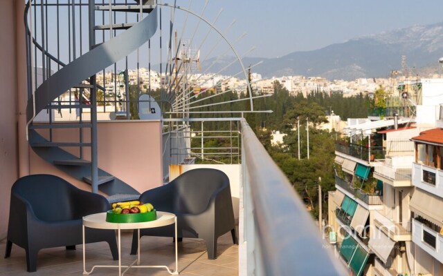 Magnificent 76m² homm Penthouse 6th, Acropolis View