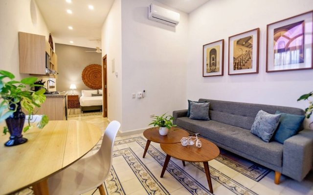 "l1-cm Loft Apartment In Getsemani With Air Conditioning Pool And Wifi"