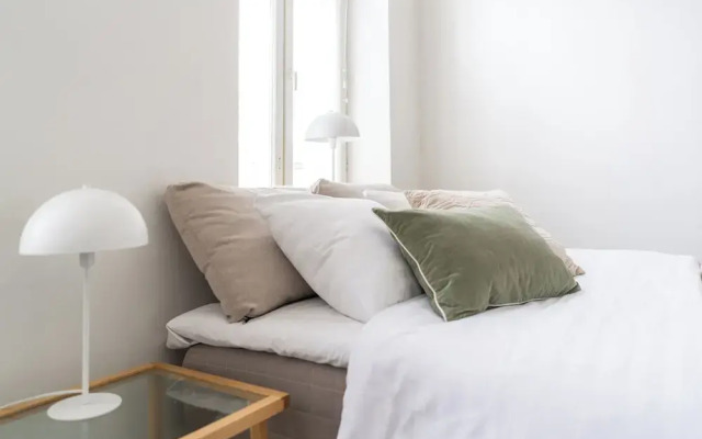 A bright wooden studio for four