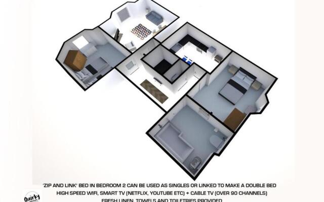 Edinburgh City Central Apartment Sleeps 6 Free Parking