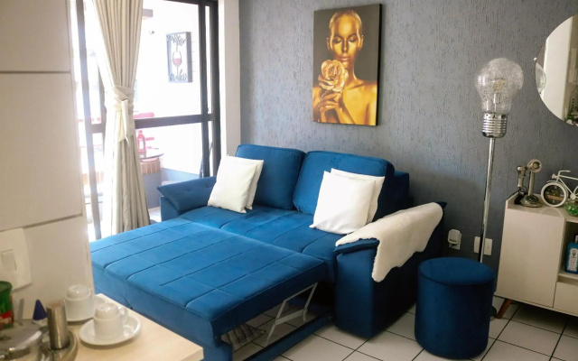 Apartamento com Varanda vista mar, Max 4 Pessoas