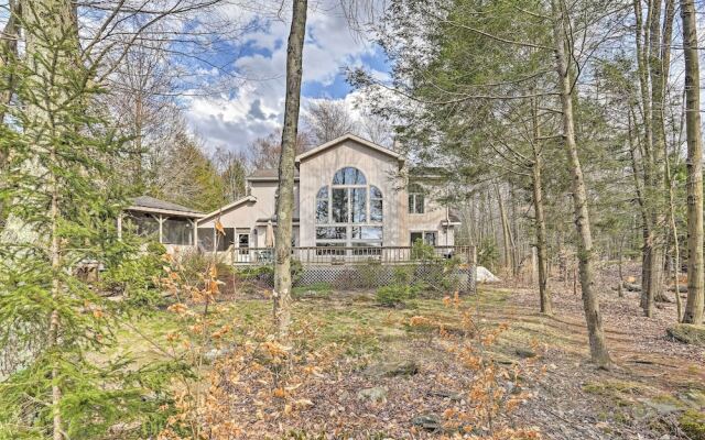 Pocono Lake Paradise w/ Private Beach & Dock!