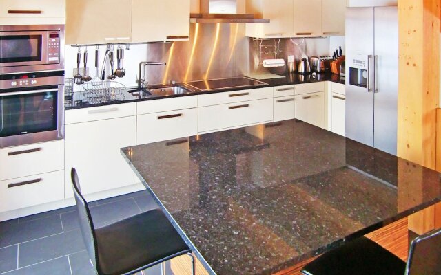 A luxurious 12 person chalet with superb view.
