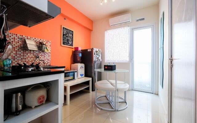 Furnished Green Pramuka 1BR Apartment with Modern Style and City View