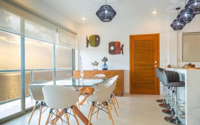 Penthouse-3 recamaras-frente playa-Rooftop-Jacuzzi