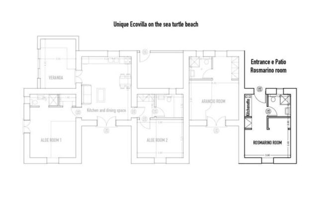 Lovely independent room in Ecovilla on the beach