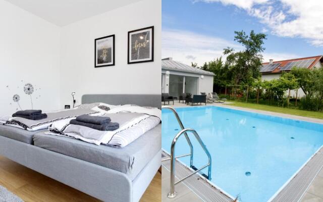 Modern Balcony Apartment with Pool close to Lake in "Donaustadt"